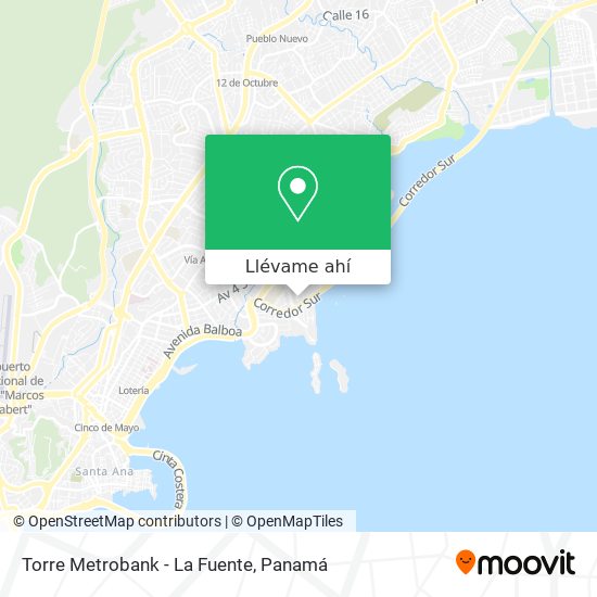 Mapa de Torre Metrobank - La Fuente
