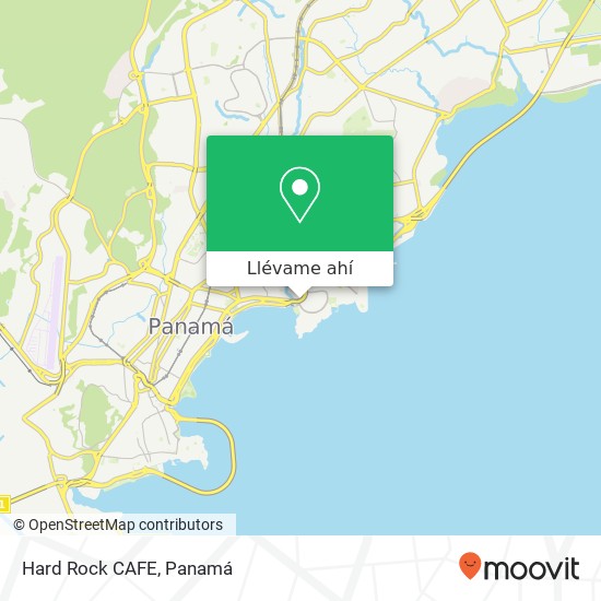 Mapa de Hard Rock CAFE, Avenida Balboa San Francisco, Ciudad de Panamá