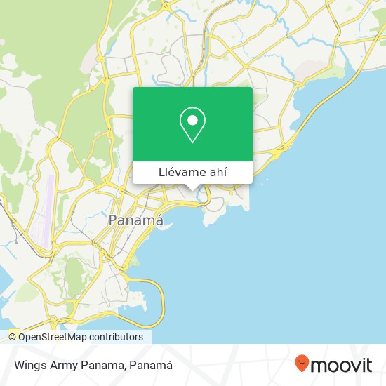 Mapa de Wings Army Panama, Calle 50 E Bella Vista, Ciudad de Panamá