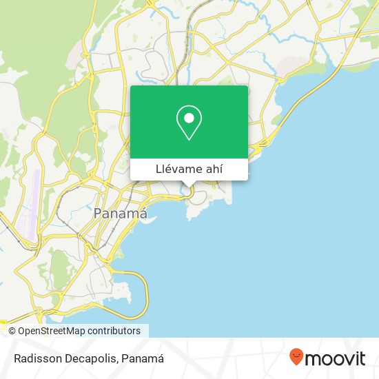 Mapa de Radisson Decapolis, San Francisco, Ciudad de Panamá