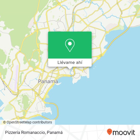 Mapa de Pizzería Romanaccio, Calle 50 E Bella Vista, Ciudad de Panamá