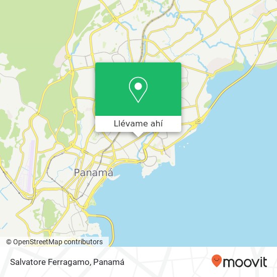 Mapa de Salvatore Ferragamo, Avenida Nicanor de Obarrio Bella Vista, Ciudad de Panamá