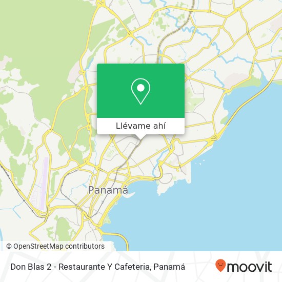 Mapa de Don Blas 2 - Restaurante Y Cafeteria, Avenida Central España Bella Vista, Ciudad de Panamá