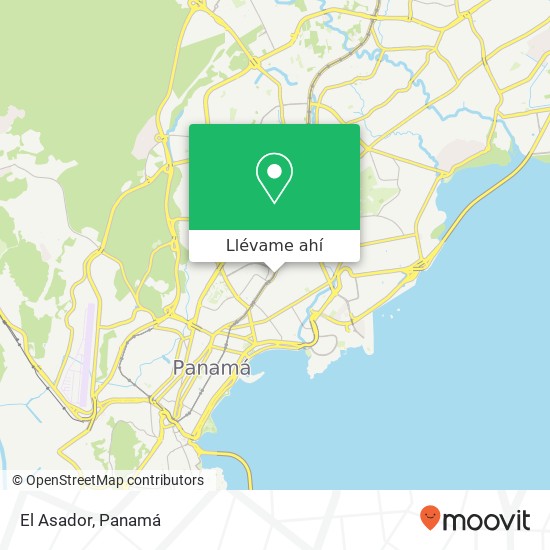 Mapa de El Asador, Avenida Central España Bella Vista, Ciudad de Panamá