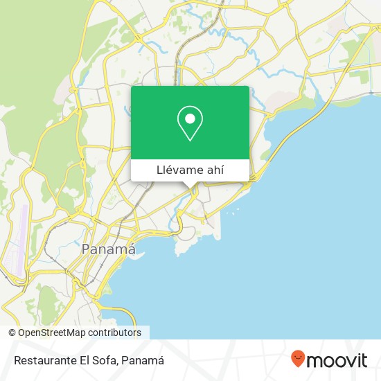 Mapa de Restaurante El Sofa, Vía Brasil Bella Vista, Ciudad de Panamá