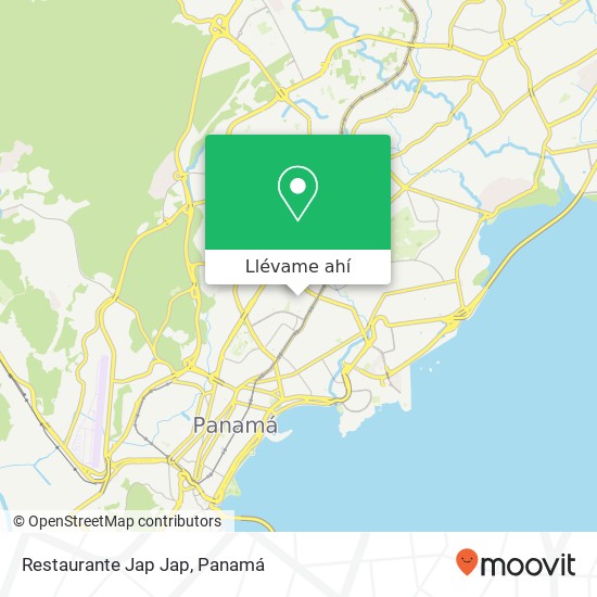 Mapa de Restaurante Jap Jap, Avenida José A. Fabrega Bella Vista, Ciudad de Panamá