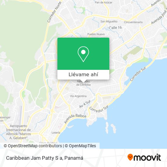 Mapa de Caribbean Jam Patty S a