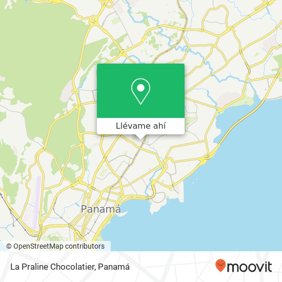 Mapa de La Praline Chocolatier, Avenida Enrique J. Arce Bella Vista, Ciudad de Panamá