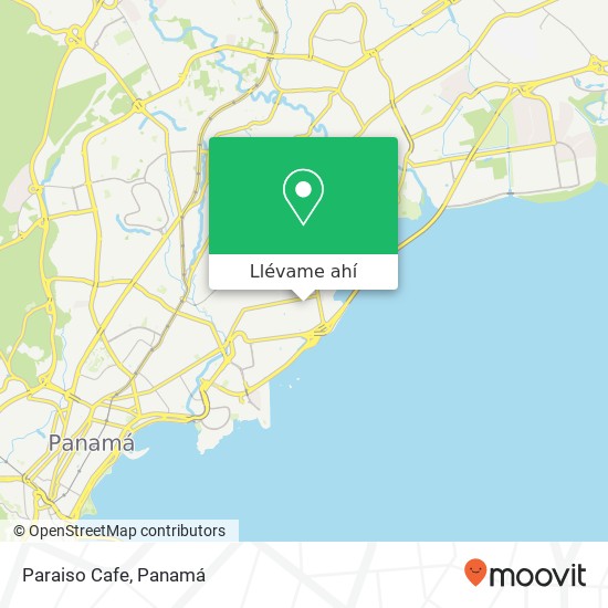 Mapa de Paraiso Cafe, Avenida 4 C S San Francisco, Ciudad de Panamá