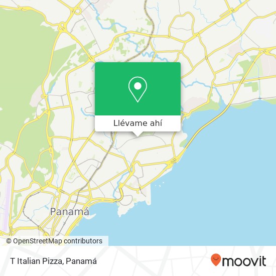 Mapa de T Italian Pizza, Calle 69 E San Francisco, Ciudad de Panamá