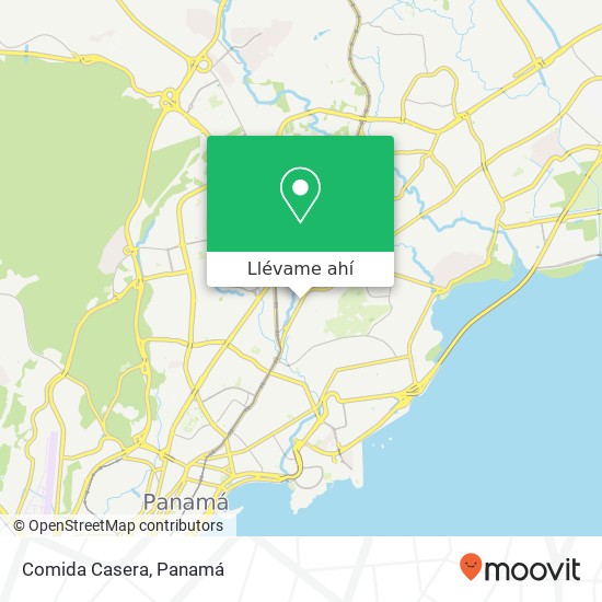 Mapa de Comida Casera, Avenida Central España Pueblo Nuevo, Ciudad de Panamá