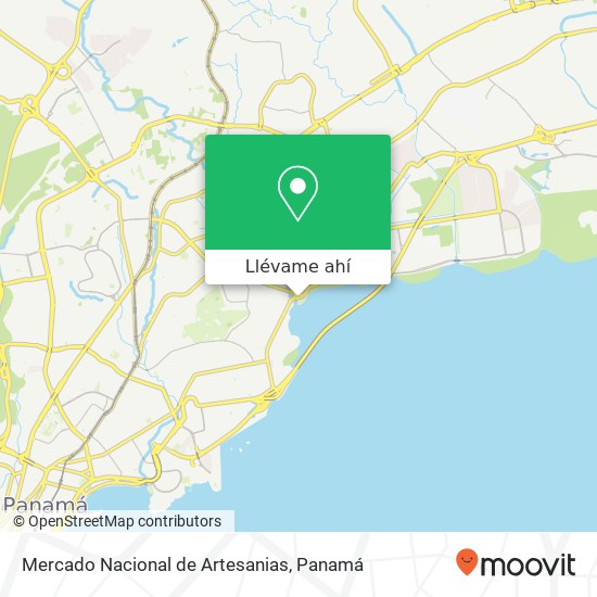 Mapa de Mercado Nacional de Artesanias, Parque Lefevre, Ciudad de Panamá