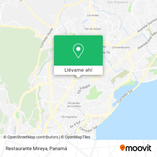 Mapa de Restaurante Mireya