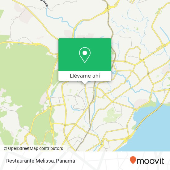 Mapa de Restaurante Melissa, Avenida de la Paz Betania, Ciudad de Panamá