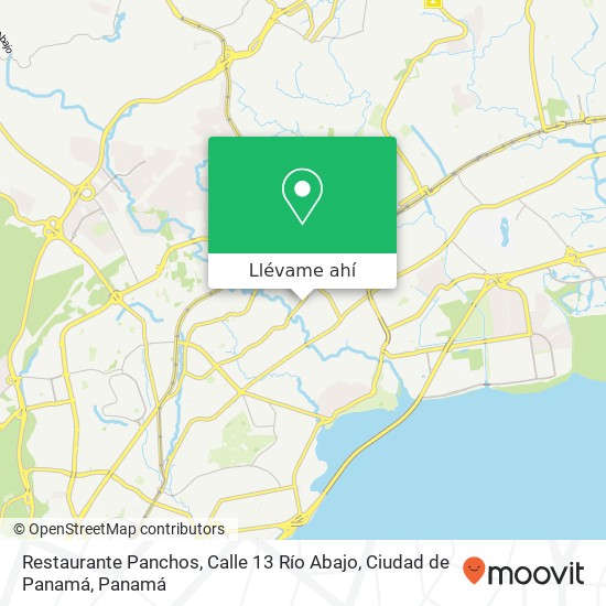 Mapa de Restaurante Panchos, Calle 13 Río Abajo, Ciudad de Panamá