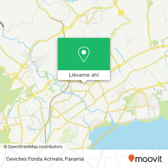 Mapa de Ceviches Fonda Activate, Calle El Progreso Victoriano Lorenzo, San Miguelito