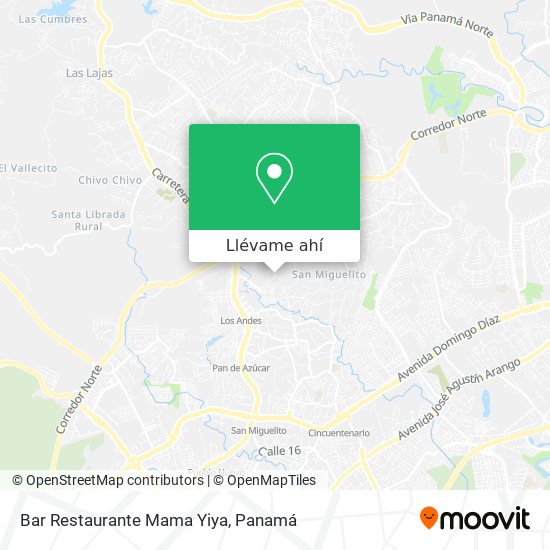 Mapa de Bar Restaurante Mama Yiya