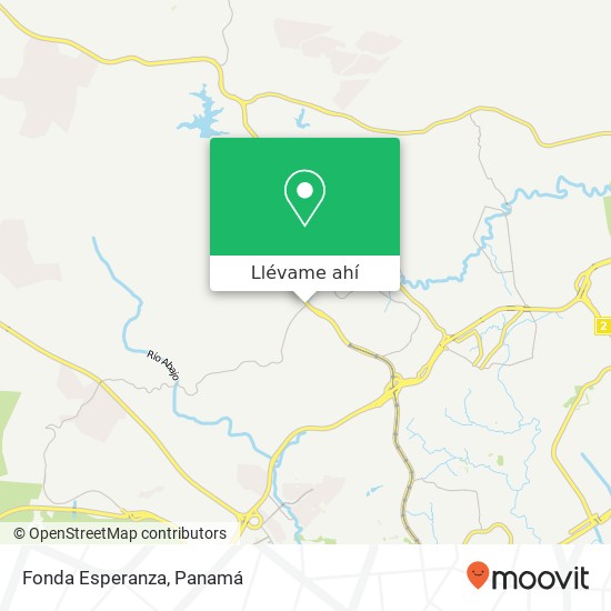 Mapa de Fonda Esperanza, Calle Hacia Chivo Chivo Lucha Franco Sur, Las Cumbres