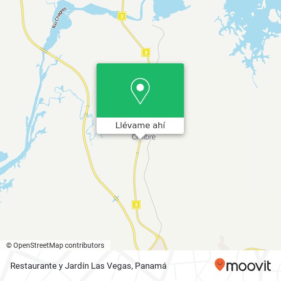 Mapa de Restaurante y Jardín Las Vegas, Carretera Boyd Roosevelt Chilibre, Chilibre