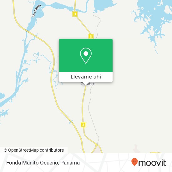 Mapa de Fonda Manito Ocueño, Carretera Boyd Roosevelt Chilibre, Chilibre