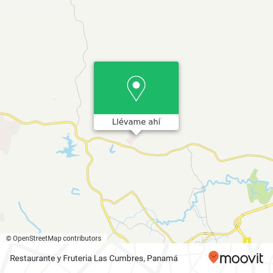 Mapa de Restaurante y Fruteria Las Cumbres