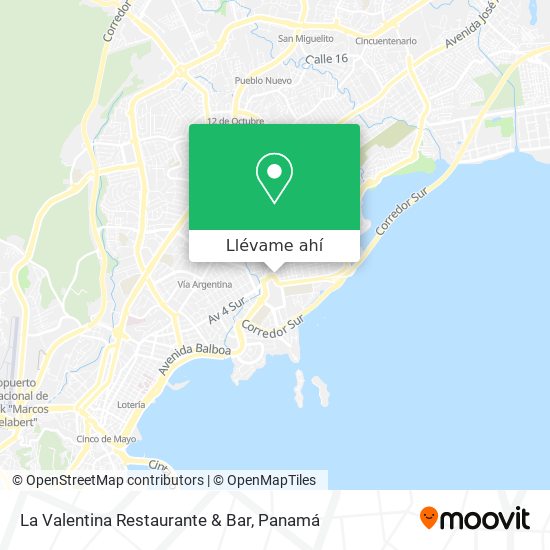 Mapa de La Valentina Restaurante & Bar