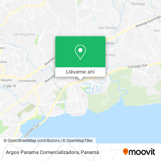 Mapa de Argos Panama Comercializadora