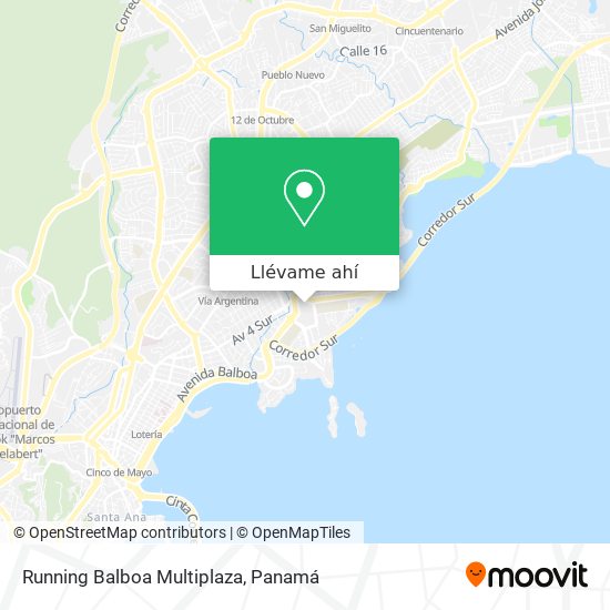 Mapa de Running Balboa Multiplaza