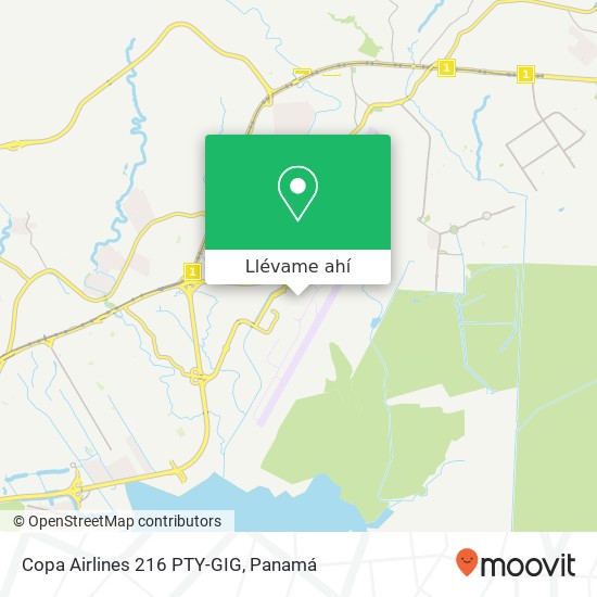 Mapa de Copa Airlines 216 PTY-GIG