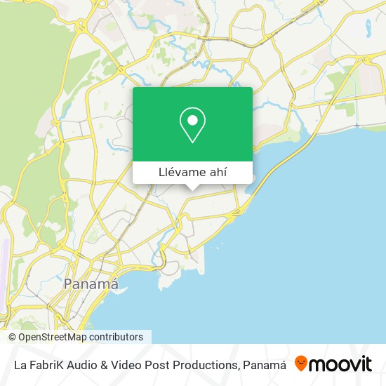 Mapa de La FabriK Audio & Video Post Productions