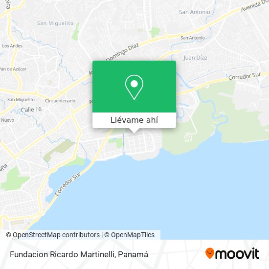 Mapa de Fundacion Ricardo Martinelli