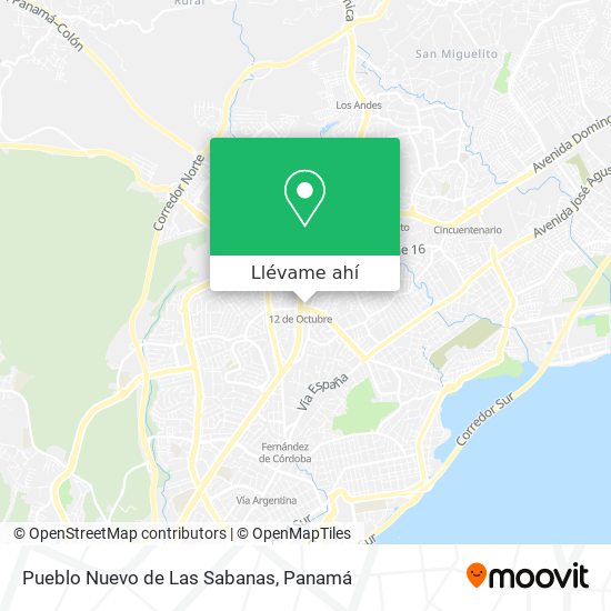 Mapa de Pueblo Nuevo de Las Sabanas