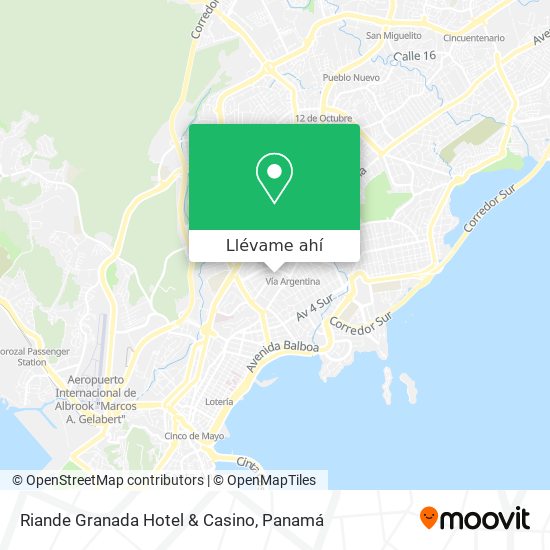 Mapa de Riande Granada Hotel & Casino