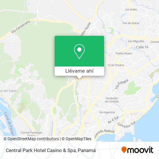 Mapa de Central Park Hotel Casino & Spa