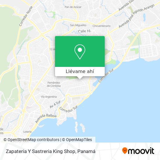 Mapa de Zapateria Y Sastreria King Shop