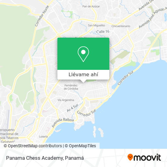 Mapa de Panama Chess Academy
