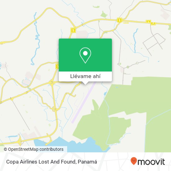 Mapa de Copa Airlines Lost And Found