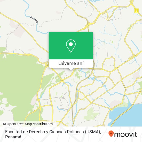 Mapa de Facultad de Derecho y Ciencias Políticas (USMA)