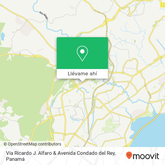 Mapa de Vía Ricardo J. Alfaro & Avenida Condado del Rey