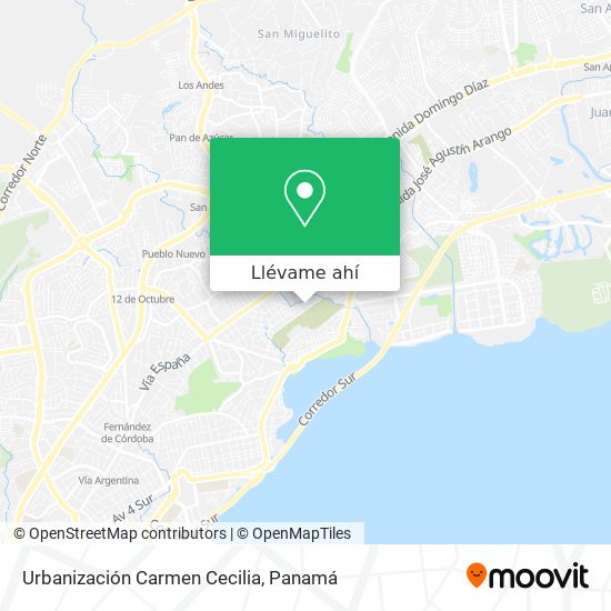 Mapa de Urbanización Carmen Cecilia