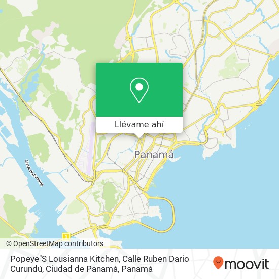 Mapa de Popeye"S Lousianna Kitchen, Calle Ruben Dario Curundú, Ciudad de Panamá