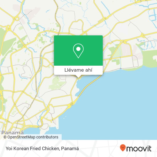 Mapa de Yoi Korean Fried Chicken, Vía Cincuentenario Parque Lefevre, Ciudad de Panamá