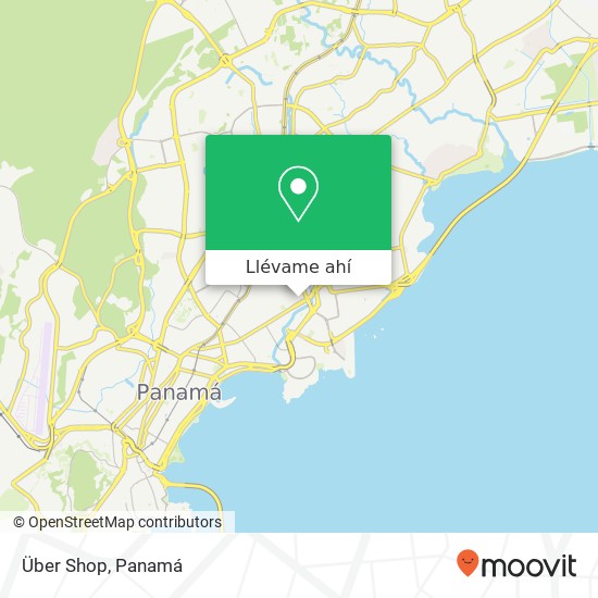 Mapa de Über Shop