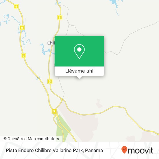 Mapa de Pista Enduro Chilibre Vallarino Park