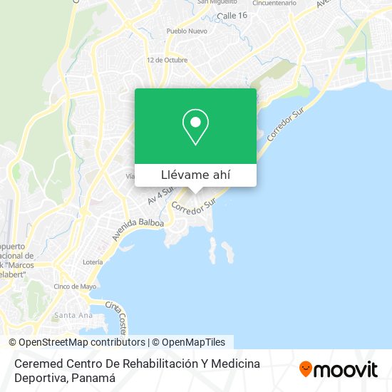 Mapa de Ceremed Centro De Rehabilitación Y Medicina Deportiva
