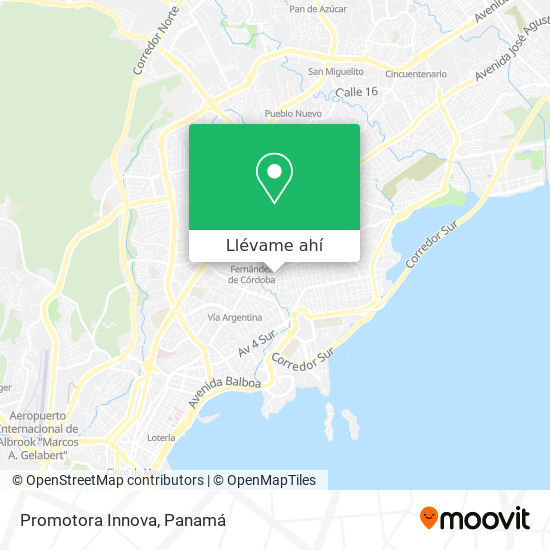 Mapa de Promotora Innova