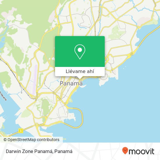 Mapa de Darwin Zone Panamá