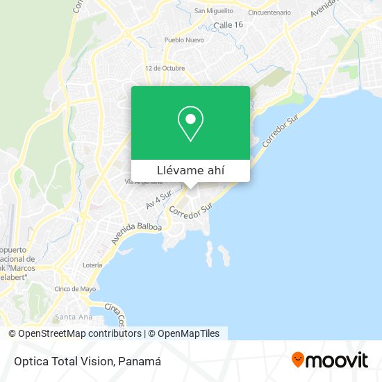 Mapa de Optica Total Vision