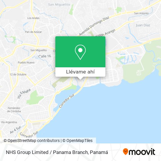 Mapa de NHS Group Limited / Panama Branch