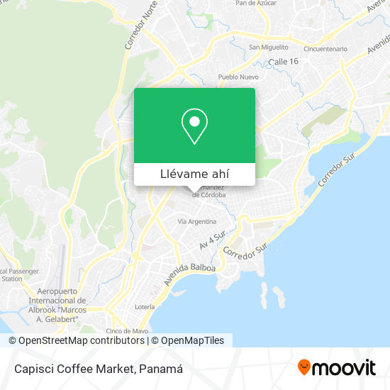 Mapa de Capisci Coffee Market